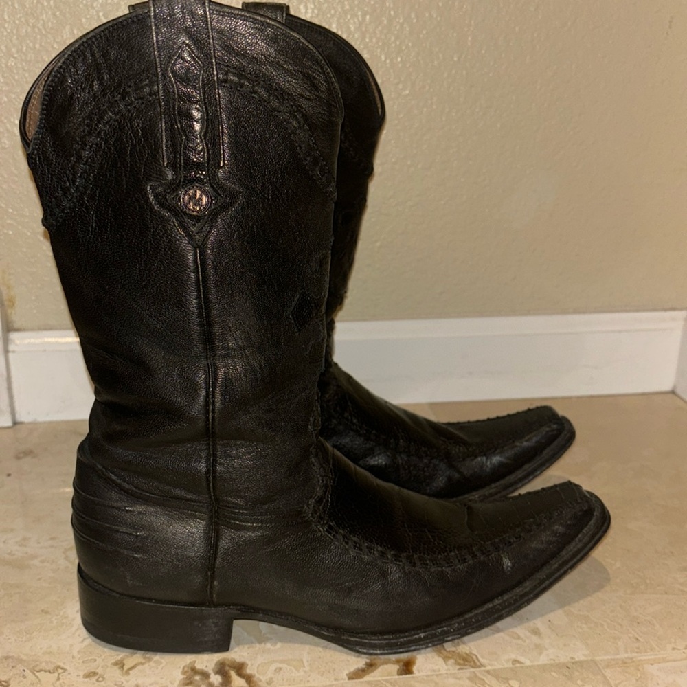 Montana genuine reptile print western boots